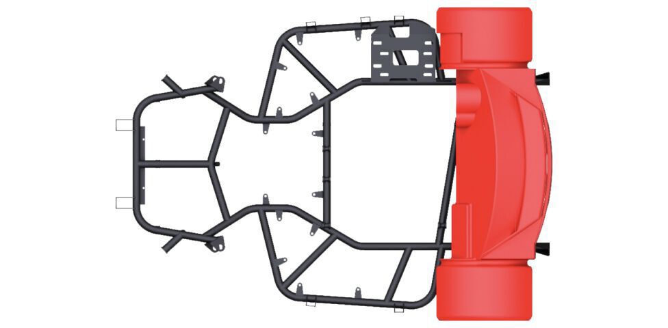 Пластиковая защита на заднюю ось